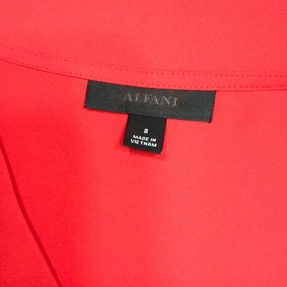 Alfani red blouse. NWOT - Picture 7 of 8